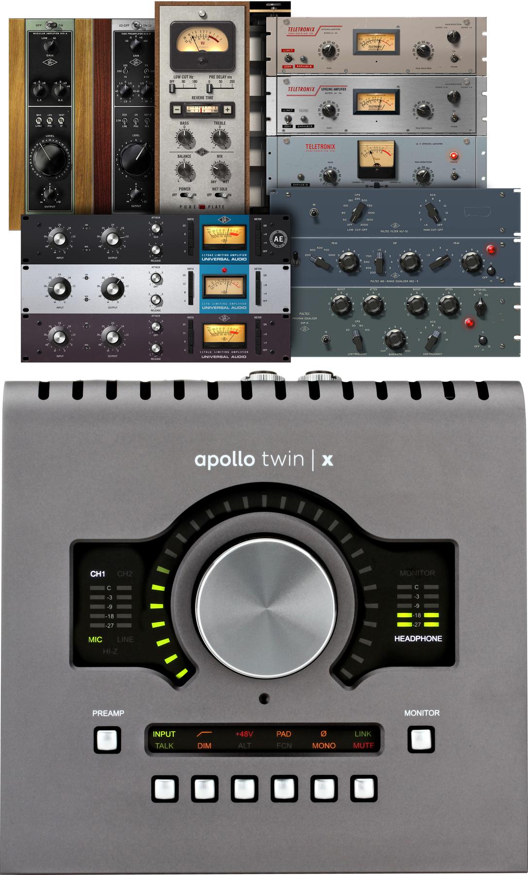 Universal Audio Apollo Twin X QUAD Heritage Edition 10x6 Thunderbolt Audio Interface with UAD DSP-image